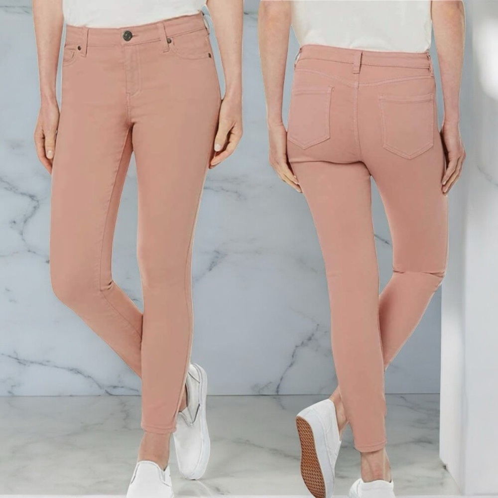 Buffalo David Bitton Aubrey Stretch Ankle Grazer Jeans Pink Size 12/32